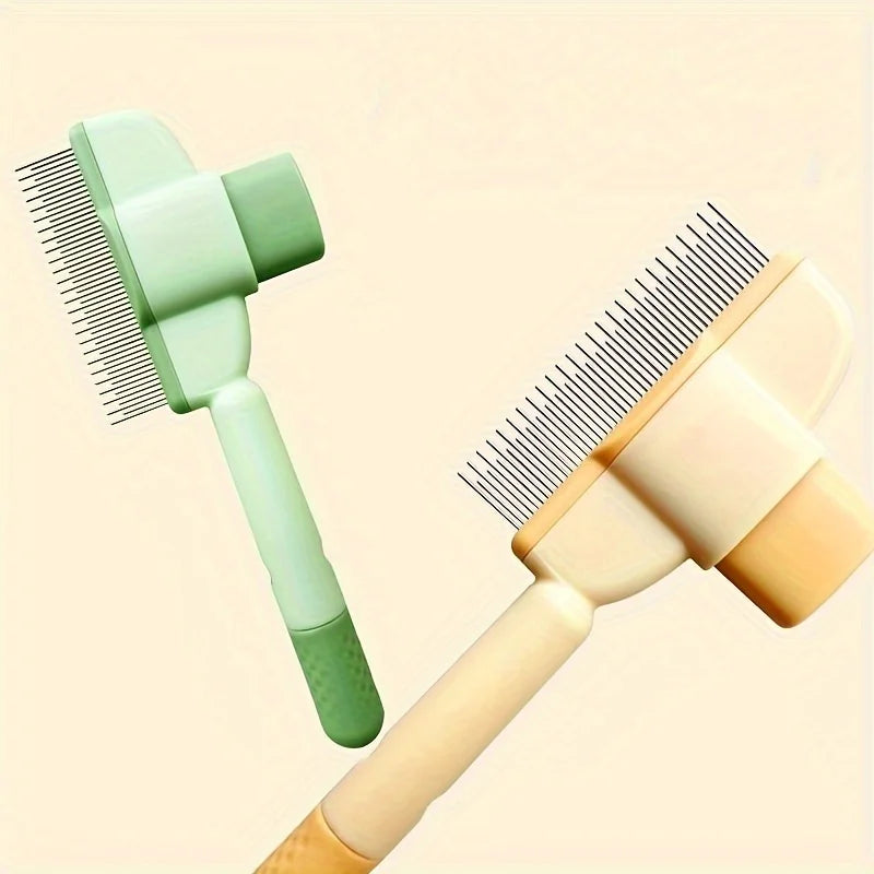FurSweep – One-Click Self-Cleaning Grooming Brush